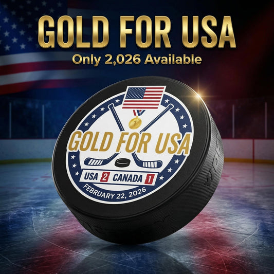 "Gold For USA" Commemorative Hockey Puck