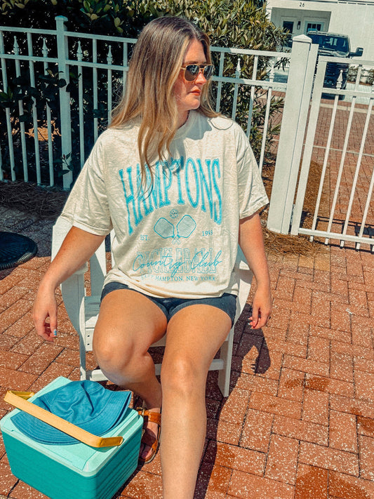 Underground Original Design: Hamptons Country Club Pickleball Boxy Cotton TShirt