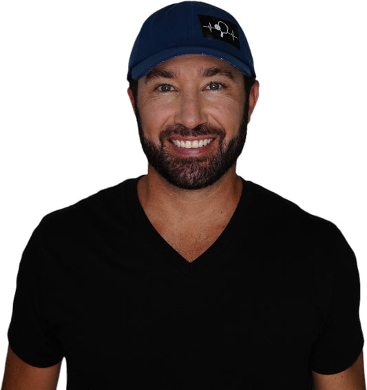 Pickleball Hat - Dad Hat - Navy - Laser Mesh
