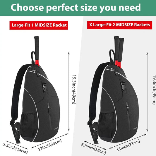 Water-Resistant Pickleball/Tennis Sling Backpack