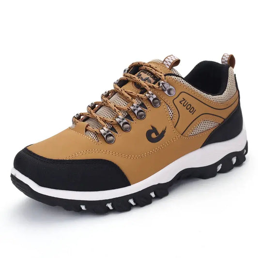 Men's Leather Casual Shoes - Lightweight Tennis Sneakers