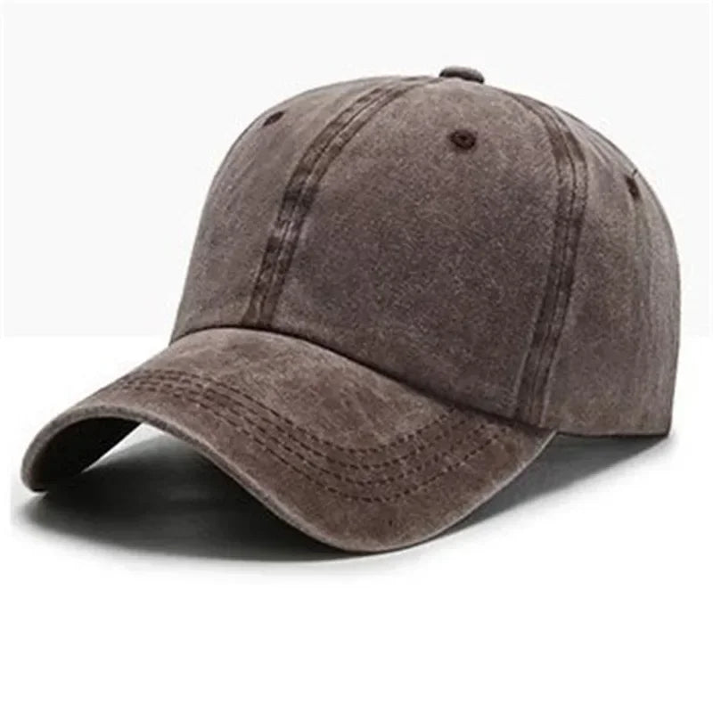 Solid Washed Denim Baseball Cap