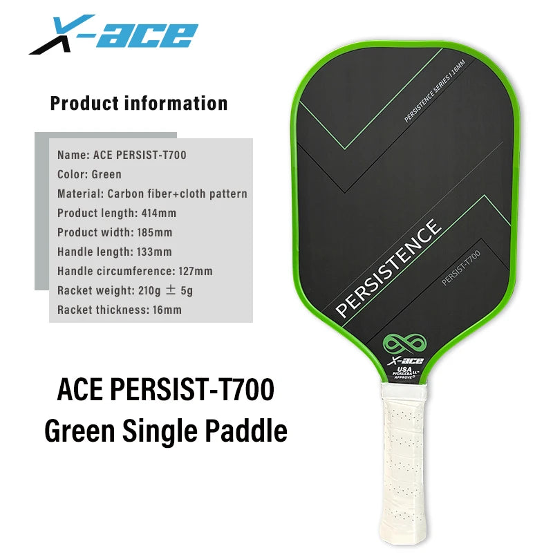 X-ace Pickleball Paddle Persist-T700 Carbon Fiber