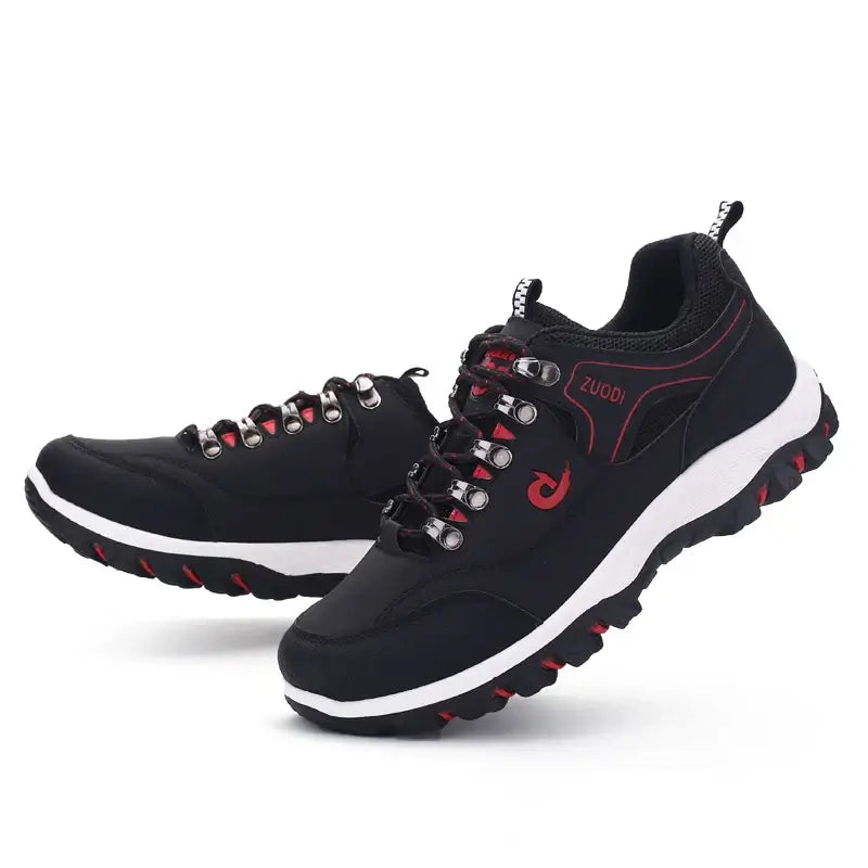Men's Leather Casual Shoes - Lightweight Tennis Sneakers