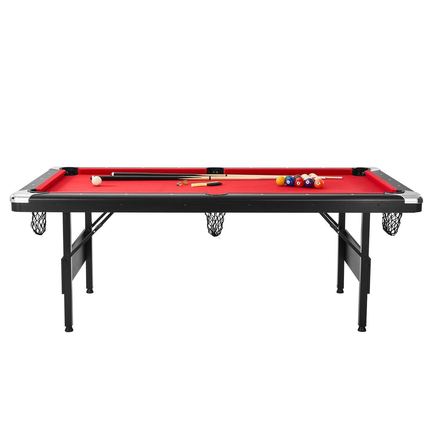 7 ft Billiard Table Set Includes Balls, Cues, Chalks and Brush