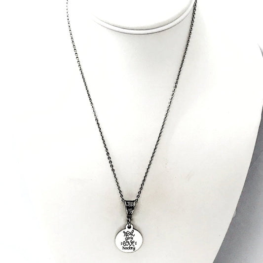 Real Girls Love Hockey Necklace
