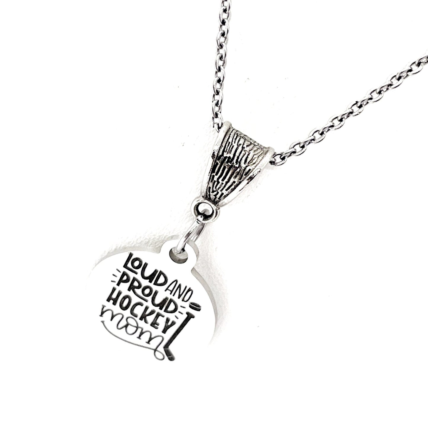 Loud And Proud Hockey Mom Necklace