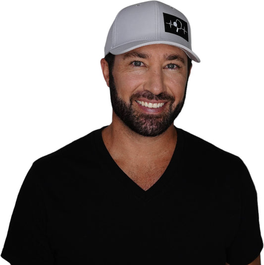 Pickleball Hat - Baseball Hat Fit - Light Gray - Laser Mesh