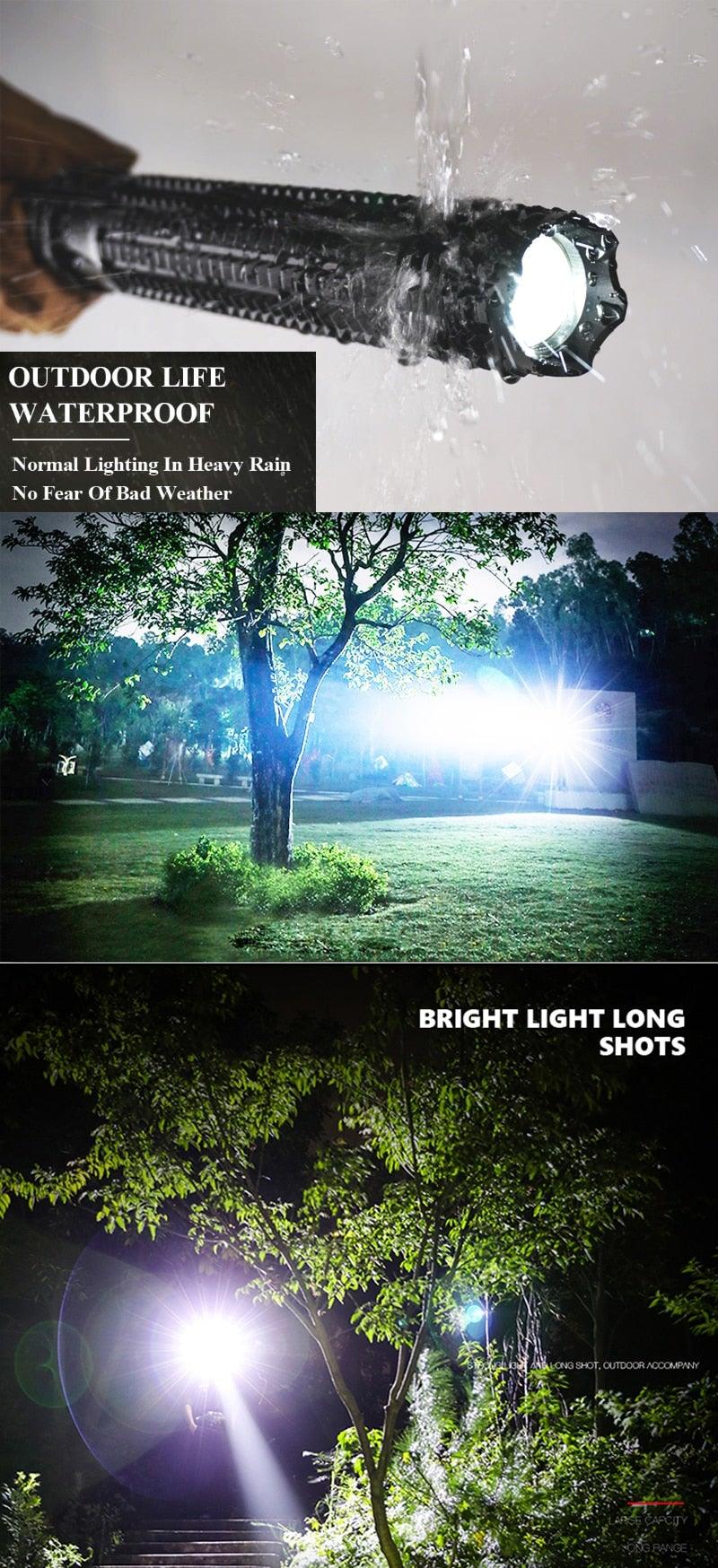 Rechargeable Adjustable LED Handheld Portable Flashlight