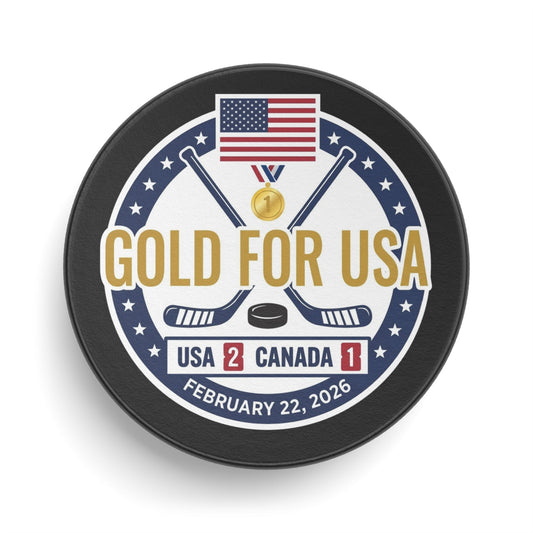 "Gold For USA" Commemorative Hockey Puck
