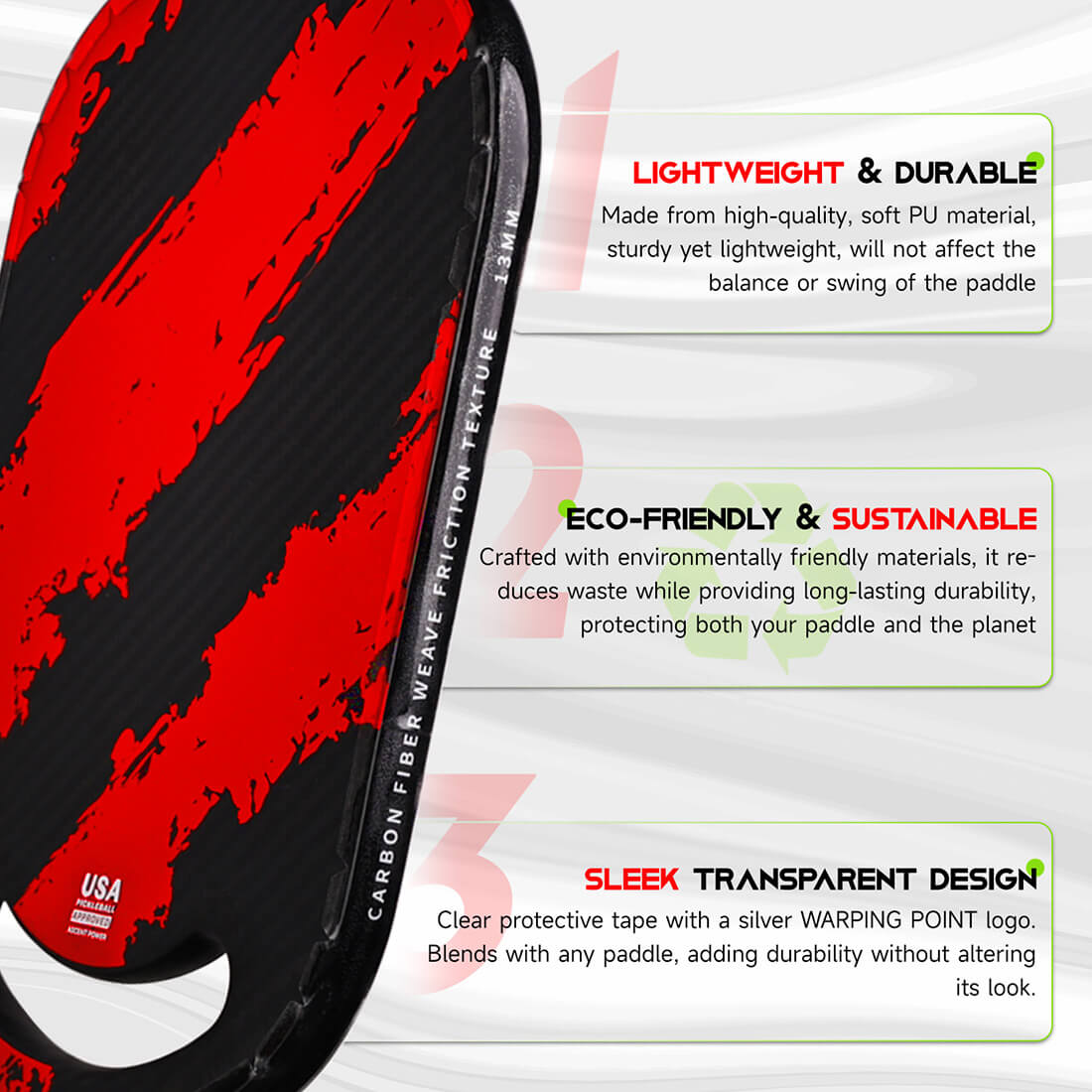 Pickleball Paddle Edge Protection Tape