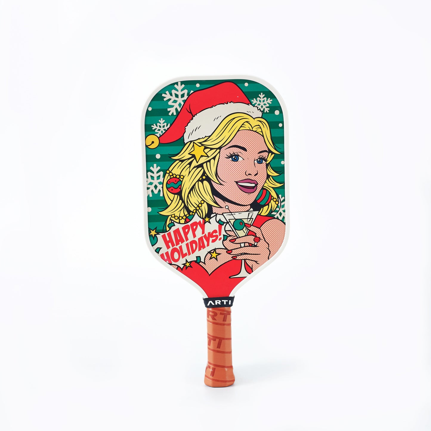Kristen & Kristy "Happy Holidays" Pickleball Paddle - USAPAl Approved