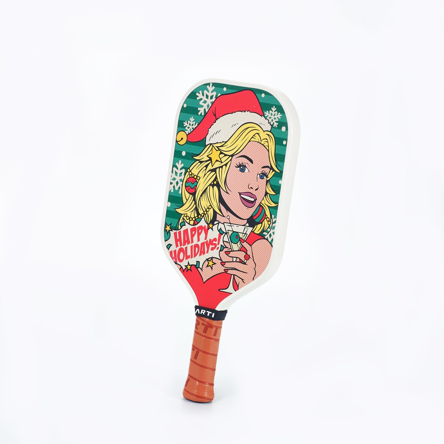Kristen & Kristy "Happy Holidays" Pickleball Paddle - USAPAl Approved