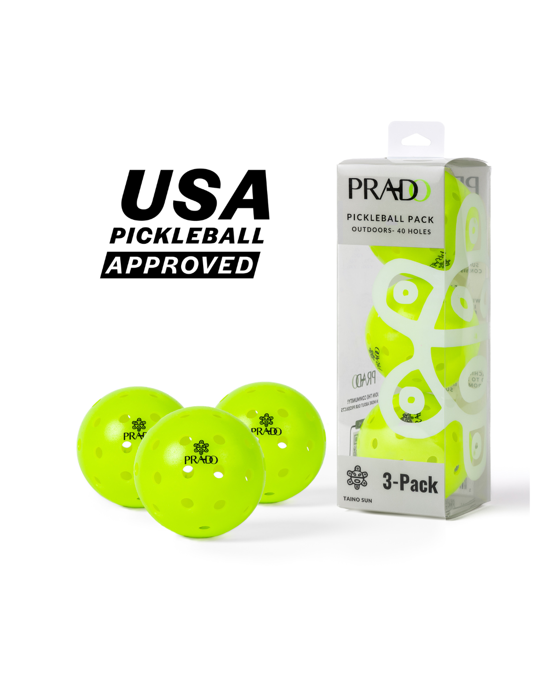 Taíno Sun Pickleball Balls — USAPA Approved Outdoor