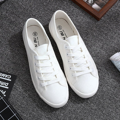 White Canvas Women's Tennis Shoes