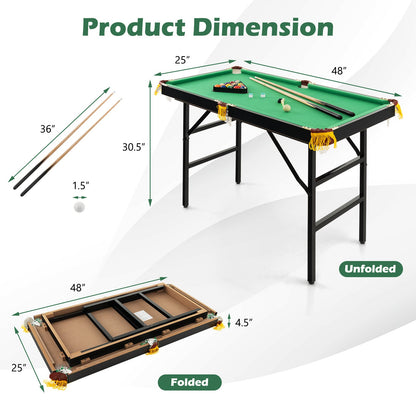 47 Inch Folding Billiard Table