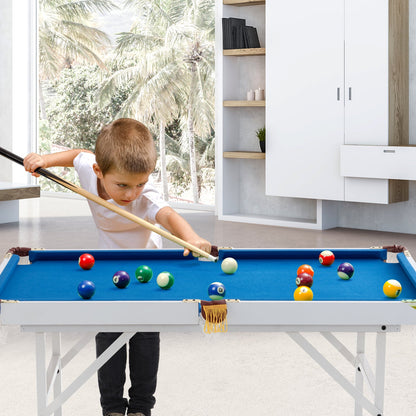 47 Inch Folding Billiard Table with Cues. Brush, and Chalk