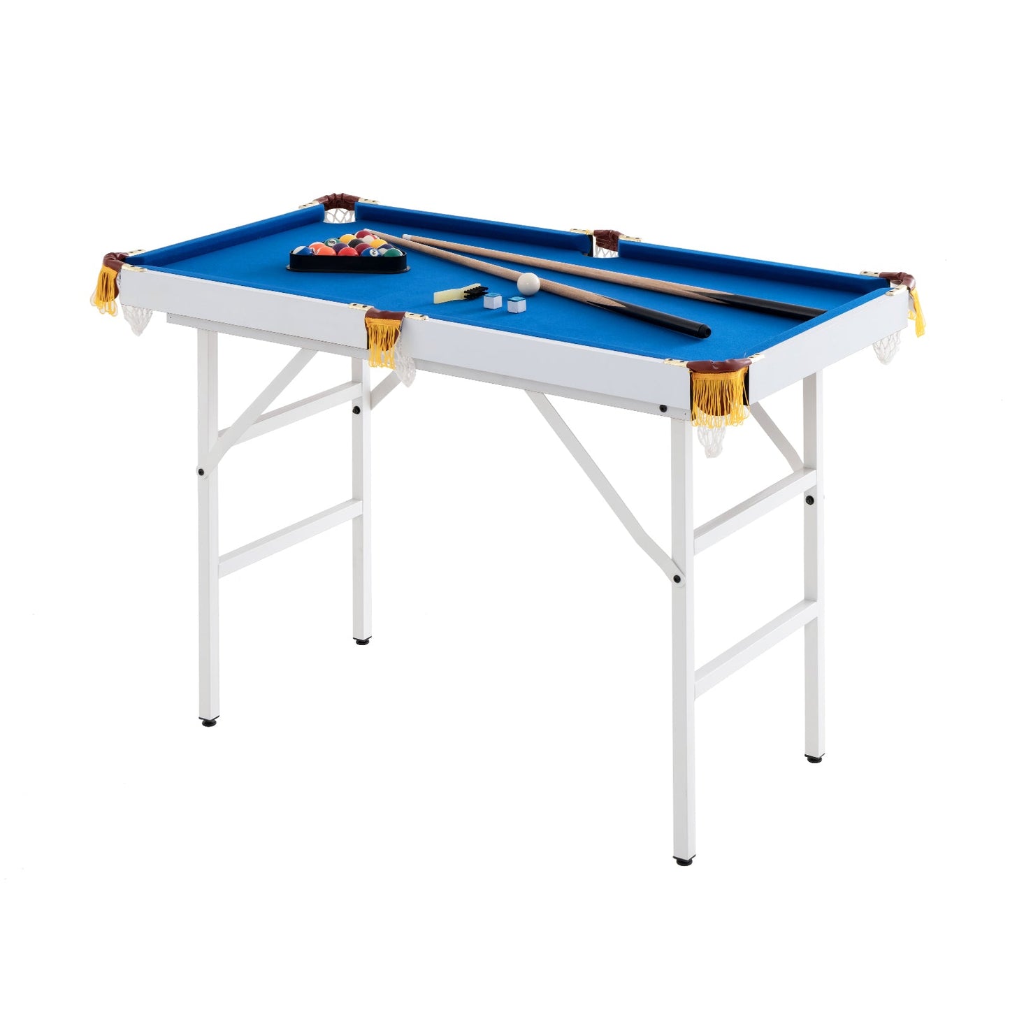 47 Inch Folding Billiard Table with Cues. Brush, and Chalk