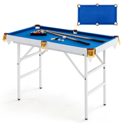 47 Inch Folding Billiard Table with Cues. Brush, and Chalk