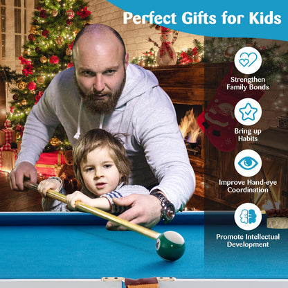 47 Inch Folding Billiard Table with Cues. Brush, and Chalk