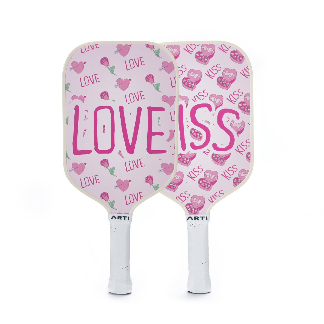 ARTI Fiberglass "Love & Kiss" Pickleball Paddle Set - USA Pickleball Approved