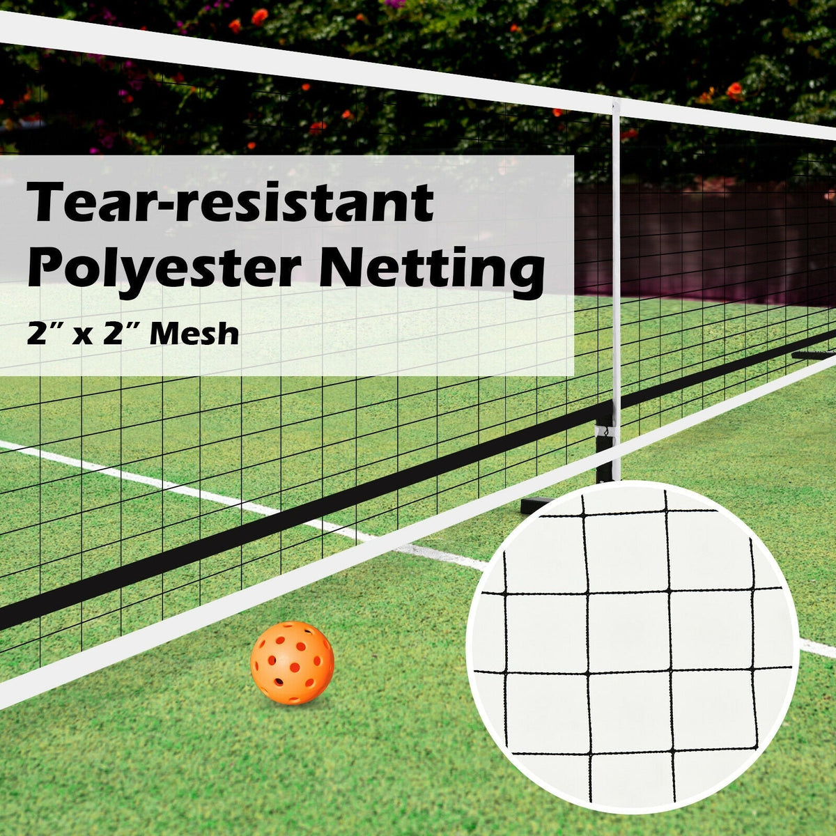 22 Feet Portable Pickleball Net Set System with Carry Bag