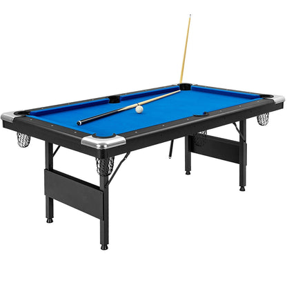6 Feet Foldable Pool Table with Complete Set of Balls
