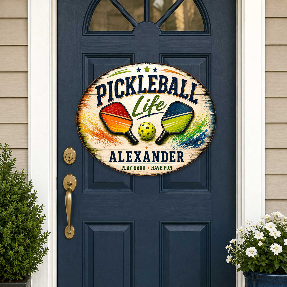 Personalized Pickleball Life Wall Decor – Custom Pickleball Name Sign – 22x18 Sports Wall Art by G.Debrekht - 8652879H