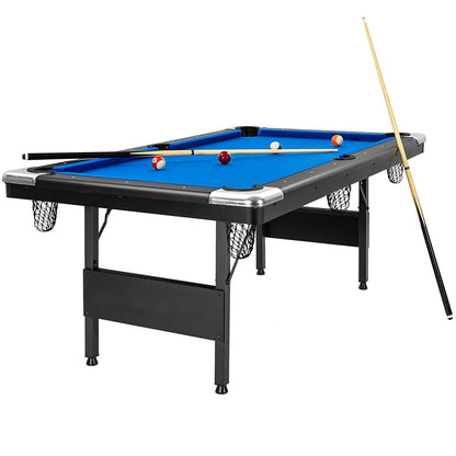 6 Feet Foldable Pool Table with Complete Set of Balls