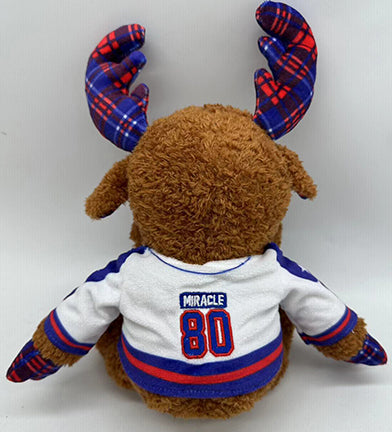 Miracle on Ice USA Hockey Officially Licensed  10 Inch Sherpa Moose Plush White Jersey