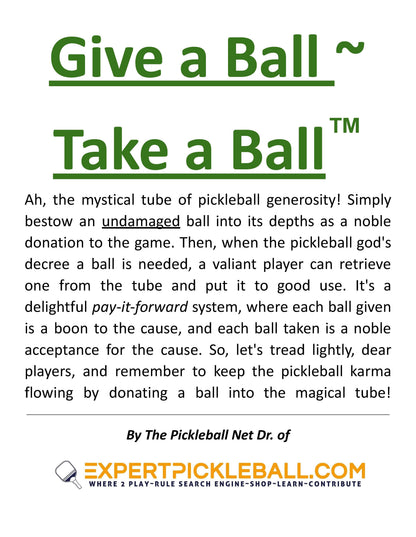 Give a Ball~Take a Ball™ System