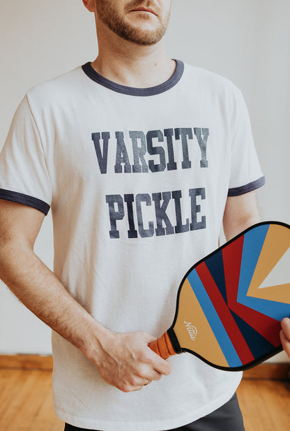Collegiate Ringer Pickleball T-Shirt (Unisex)