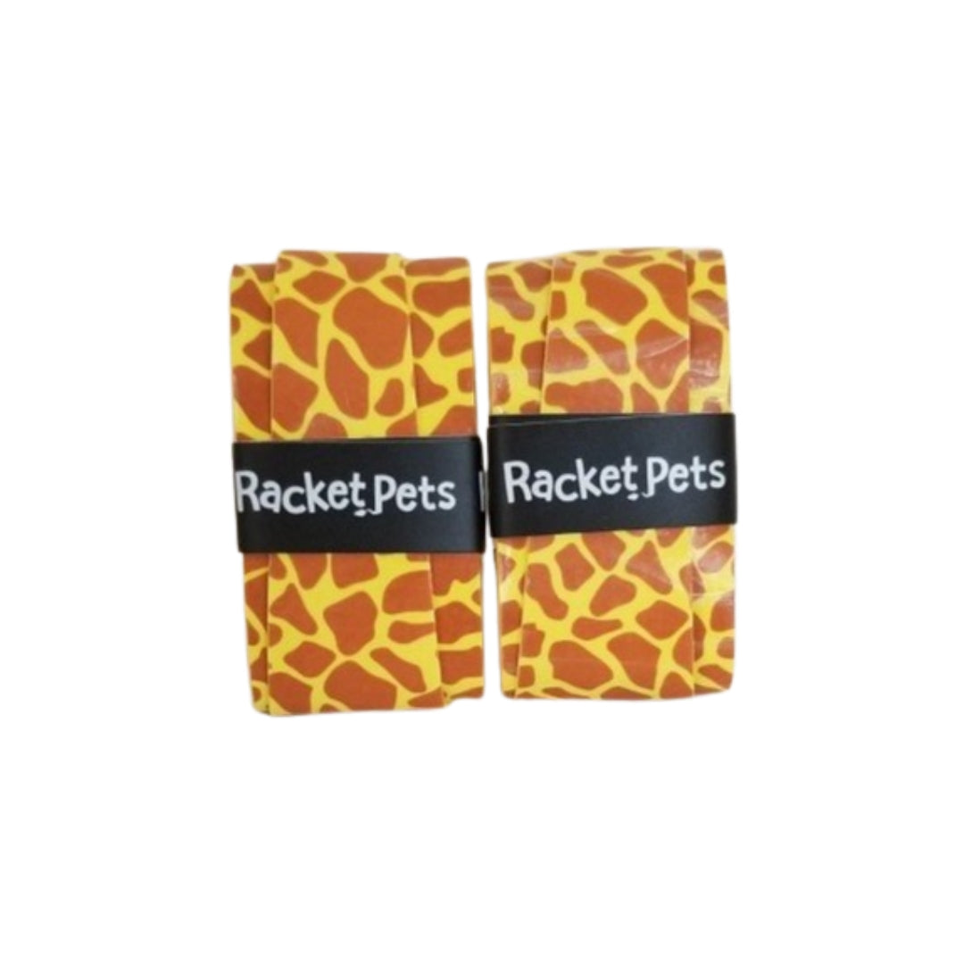 Overgrip Tape for Tennis Racket - Orange Giraffe (pack of 2)