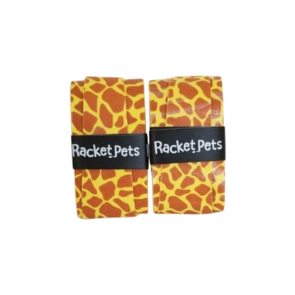 Overgrip Tape for Tennis Racket - Orange Giraffe (pack of 2)