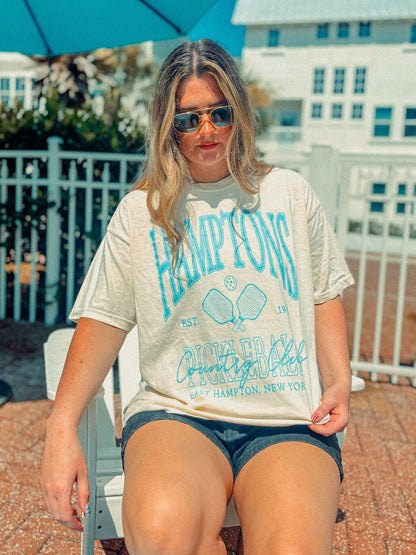 Underground Original Design: Hamptons Country Club Pickleball Boxy Cotton TShirt
