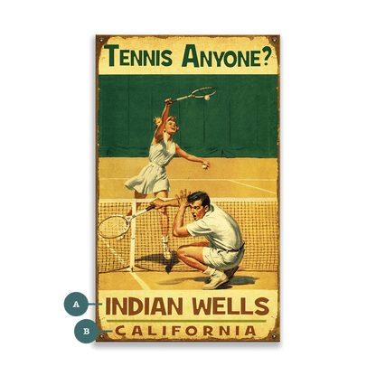 Tennis Anyone? - Wood & Metal Wall Art