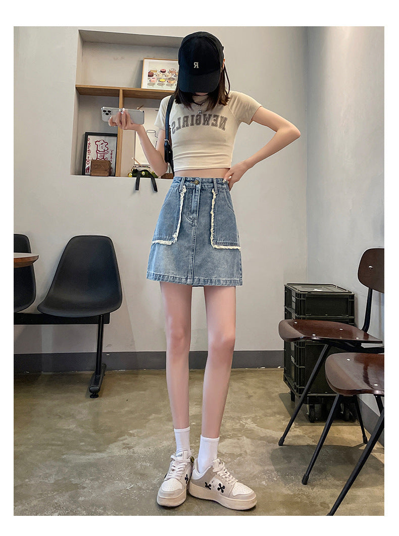 Denim Short Skort for Women