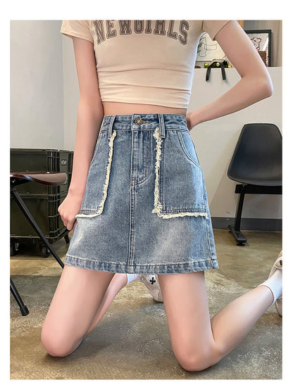 Denim Short Skort for Women