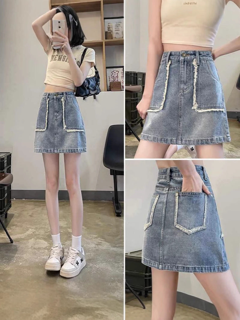 Denim Short Skort for Women
