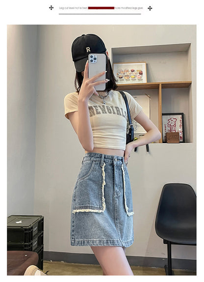 Denim Short Skort for Women