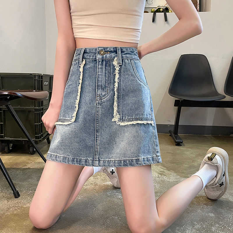 Denim Short Skort for Women