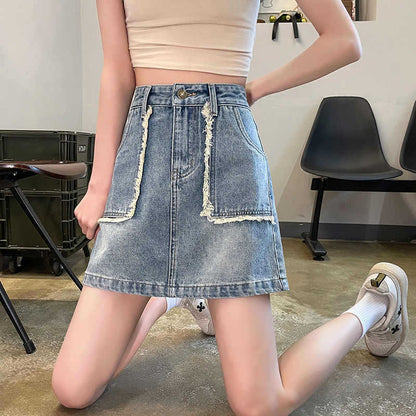 Denim Short Skort for Women