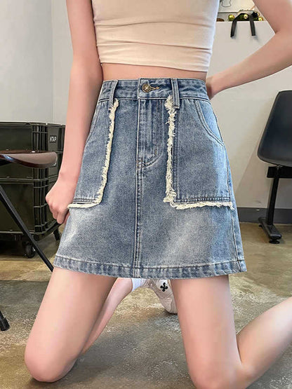 Denim Short Skort for Women