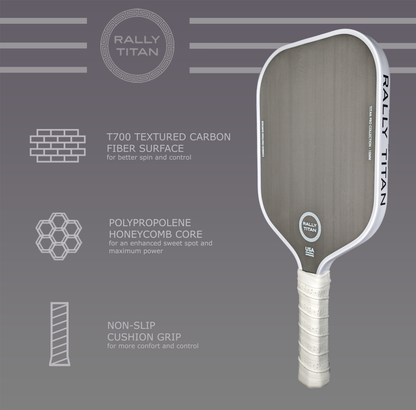 Titan Pro Control | 16MM | T700 Titan Carbon Friction Surface | Textured Surface | White