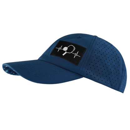 Pickleball Hat - Dad Hat - Navy - Laser Mesh