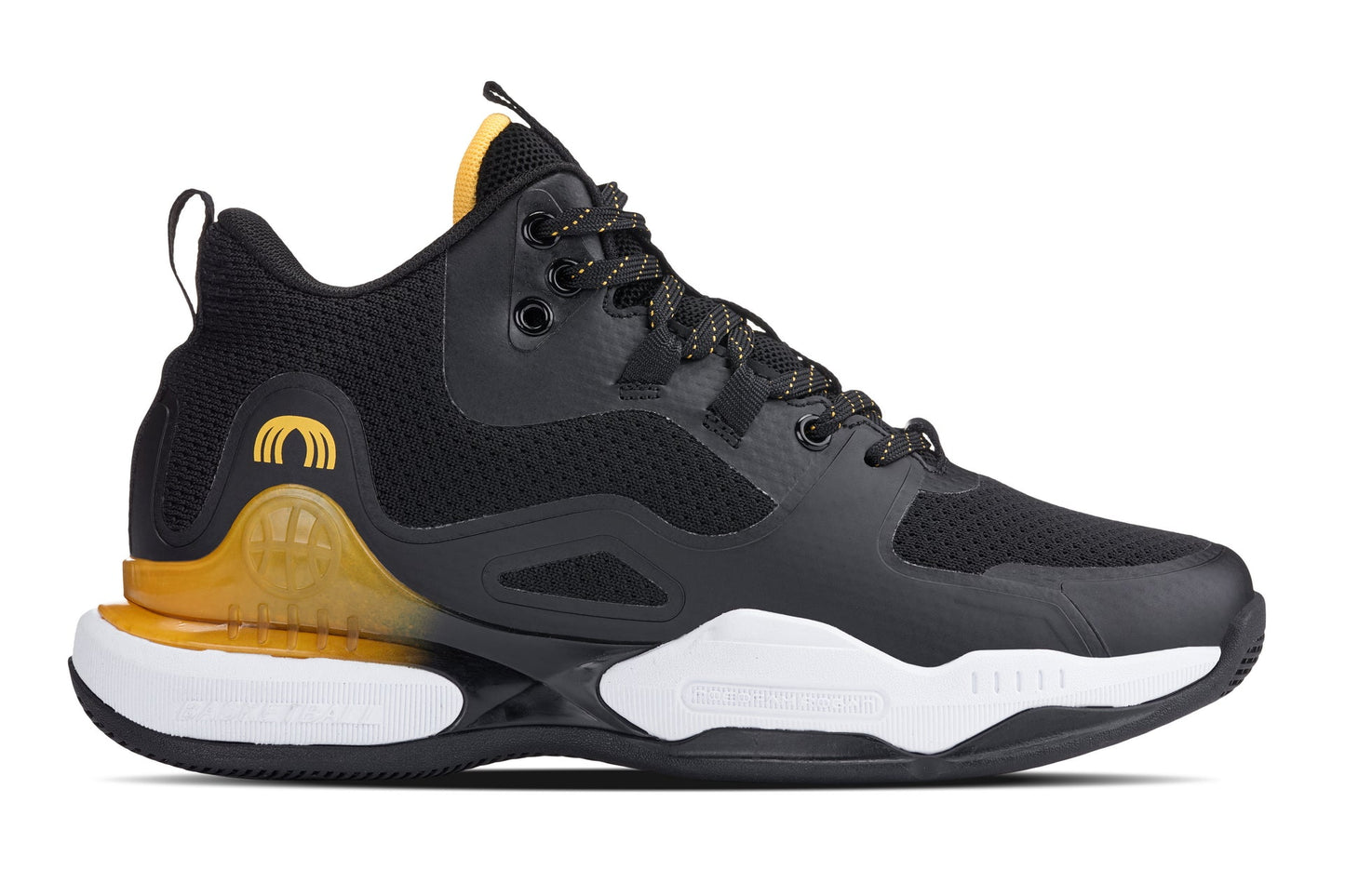 (Black/Orange) - Basketball High-Top Sneakers