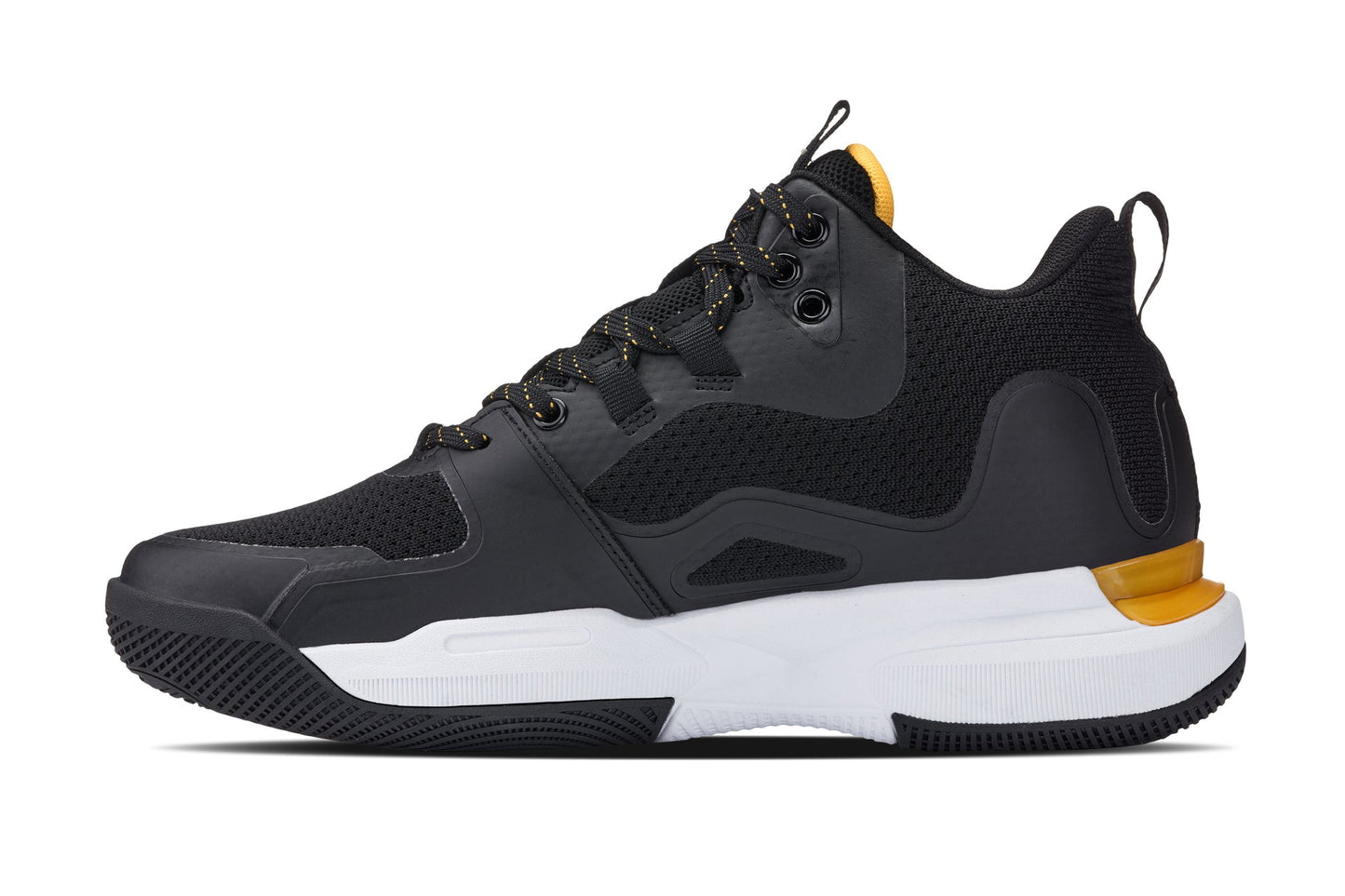 (Black/Orange) - Basketball High-Top Sneakers