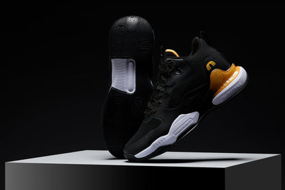 (Black/Orange) - Basketball High-Top Sneakers