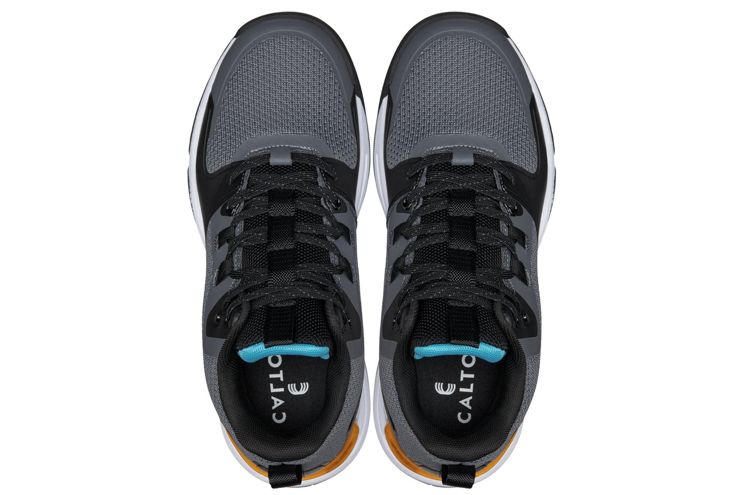 (Gray/Orange) - Basketball High-Top Sneakers