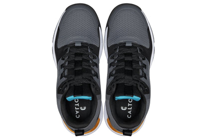 (Gray/Orange) - Basketball High-Top Sneakers
